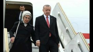 ورود رئیس جمهور ترکیه به جمهوری آذربایجان