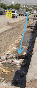 گزارش تصویری عدم نظافت شهر یاسوج تهدیدی علیه بهداشت عمومی/کانال بزرگ بنسنجان روبروی جمعه بازار