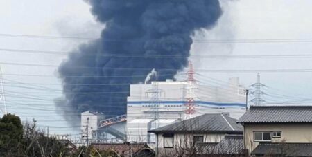 انفجار یک نیروگاه حرارتی در ژاپن