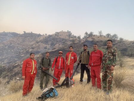 مهار آتش سوزی های شهرستان چرام